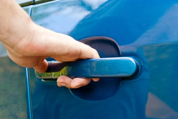 stock image Hand opening car door