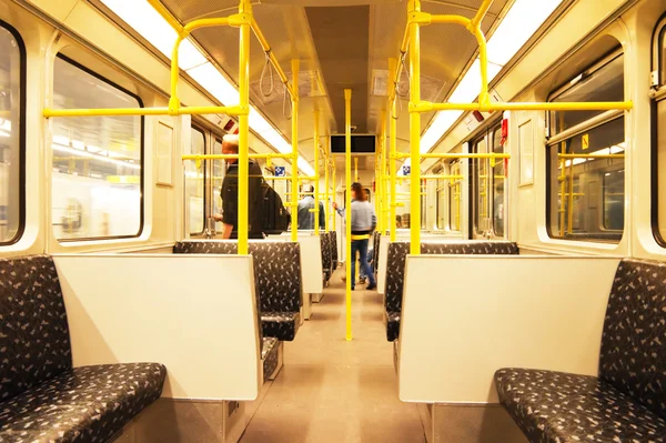 Seats in subway train — Stock Photo, Image