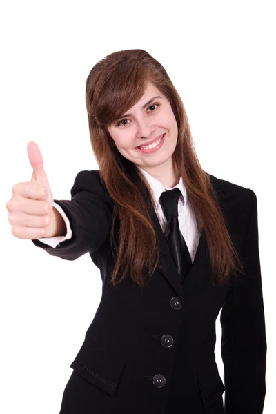 Businesswomen with thumb up — Stock Photo, Image
