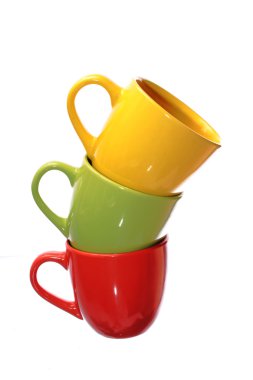 Three color cup clipart