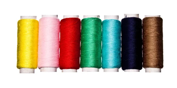 Colorful thread spools — Stock Photo, Image