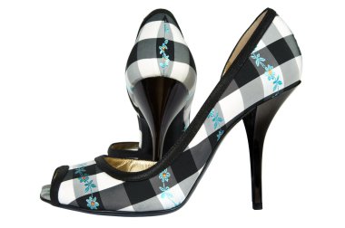 Shoes from a textile clipart