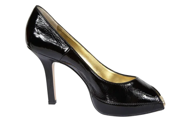 Kvinnliga svarta skor — Stockfoto