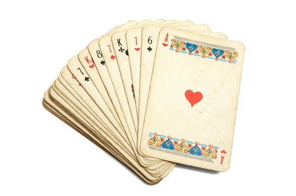 Старые игральные карты — стоковое фото