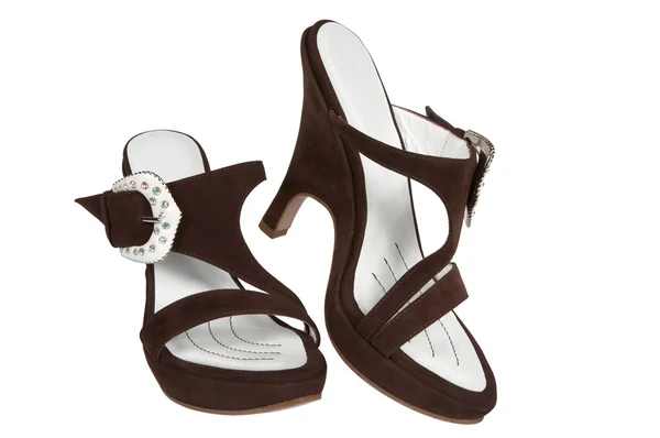Zapatos de gamuza marrón —  Fotos de Stock