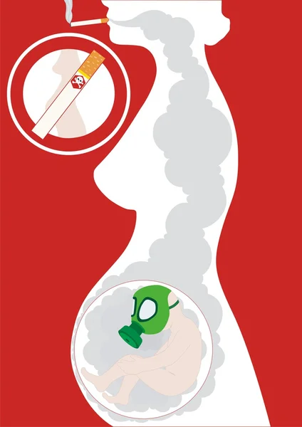 Fumar durante a gravidez — Fotografia de Stock