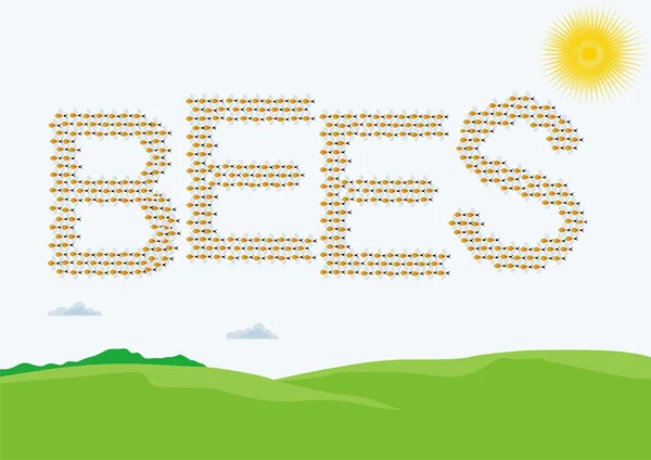 Swarm of bees — Stock Photo, Image
