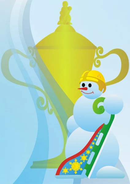 奖杯无舵雪橇锦标赛. — 图库照片