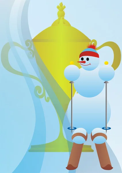 Prize Cup skiing. — Stock Photo, Image