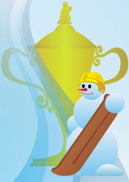 Nagroda Puchar snowboardzista. — Zdjęcie stockowe
