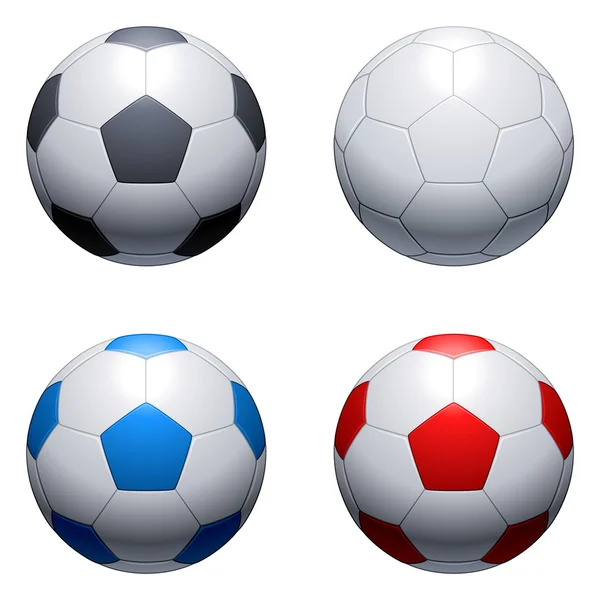 Palloni da calcio . — Vettoriale Stock
