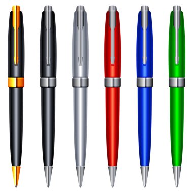 Colour pens. clipart