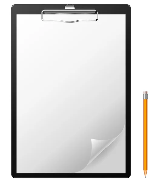 Clipboard and pencil. — Stock Vector