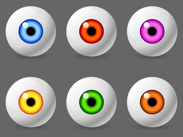 Human eyeballs. — Stock Vector