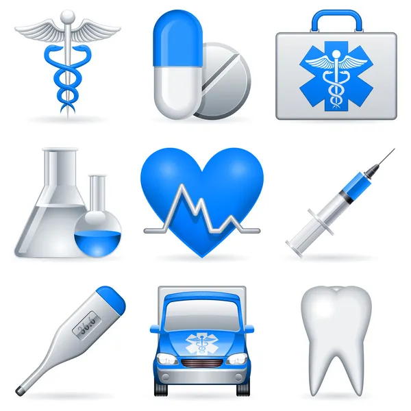 Iconos médicos. — Vector de stock