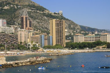 Larvotto beach in Monaco clipart