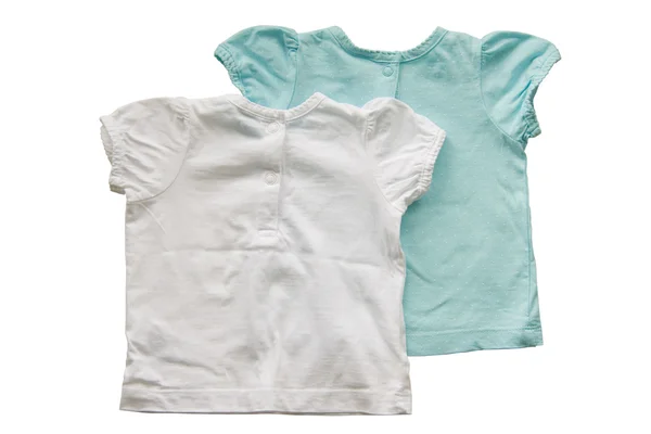 Camisas de bebê isoladas em branco — Fotografia de Stock