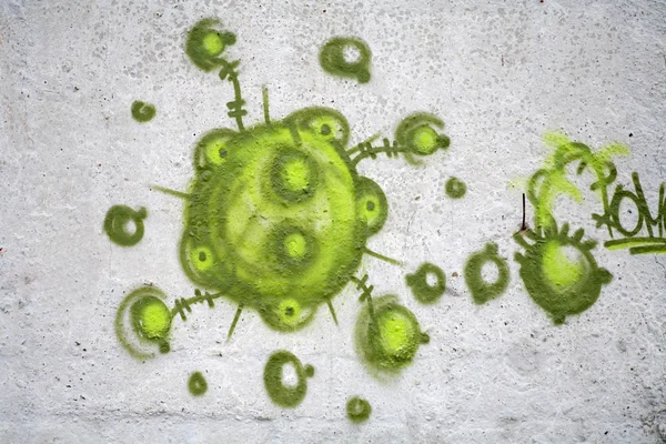Graffiti-Kunst von grüner Farbe — Stockfoto