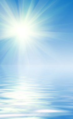 Blue sky reflection clipart