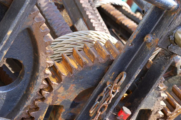 Kugghjul av antika mekanism — Stockfoto