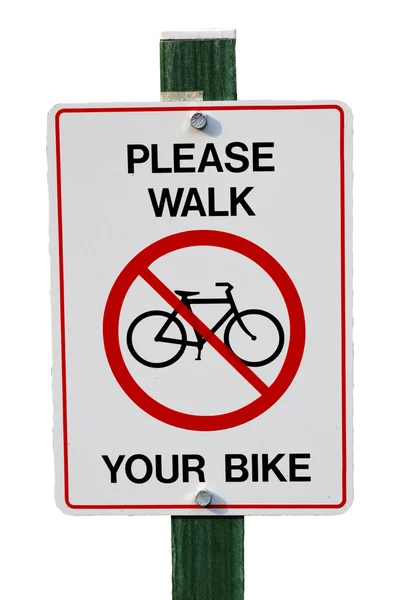 Por favor camine su bicicleta — Foto de Stock
