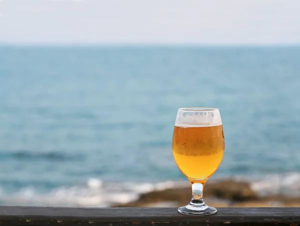 stock image Cocktail against sea and coastline