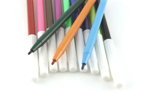 Conjunto de canetas de feltro de cor — Fotografia de Stock