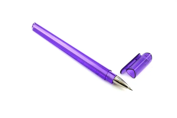 Фиолетовая шариковая ручка — стоковое фото