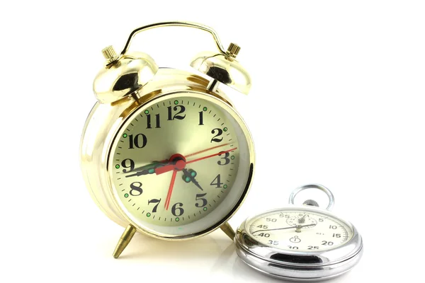 Reloj despertador y cronómetro —  Fotos de Stock