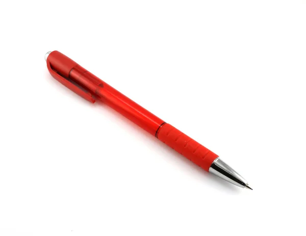 Kırmızı tükenmez kalem — Stok fotoğraf