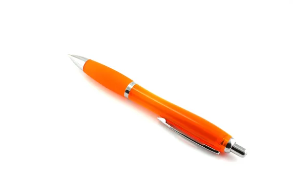 Orange ball-point pen — Stock Photo, Image