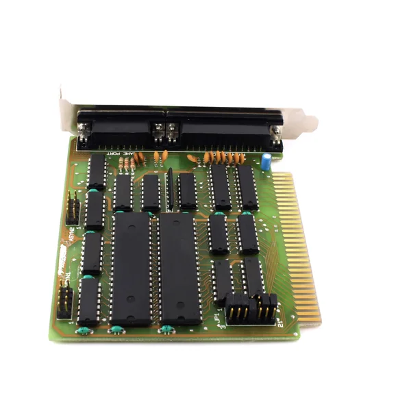 Old controller card for computer. — Stock Photo, Image