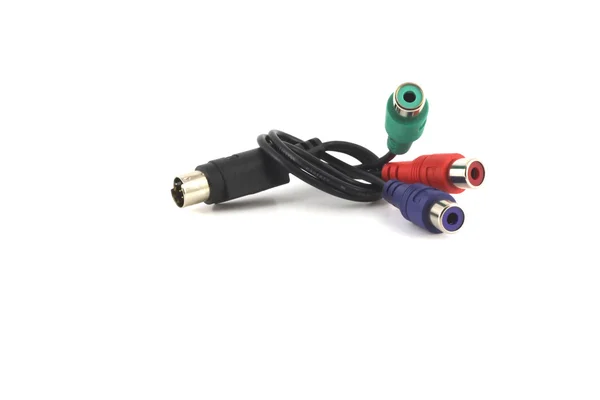 Kablo rengi konektörler ile — Stok fotoğraf