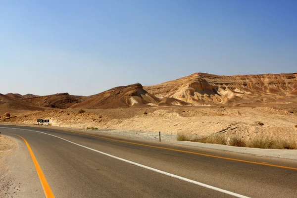 Straße in der Wüste — Stockfoto