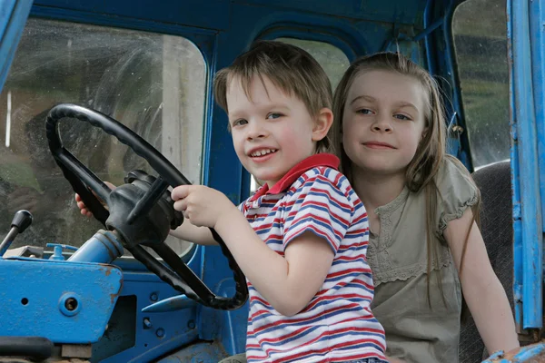 stock image At the wheel.