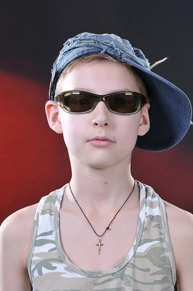 10-11 岁男孩的肖像 — 图库照片