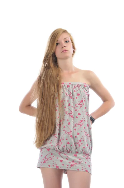 Long-haired beautiful girl — Stock Photo, Image