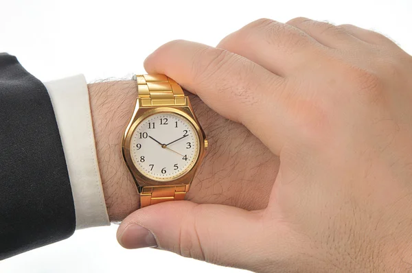 Наручные часы на руке — стоковое фото