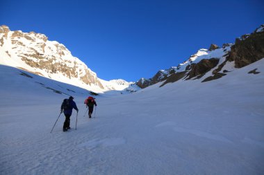 Two climbers clipart