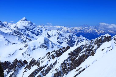 View from the top of mount Cheget clipart