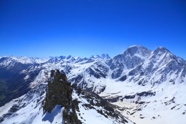 View from the top of mount Cheget clipart