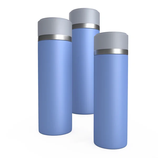 Blue cream tubes 3D illustration — Stock Photo, Image