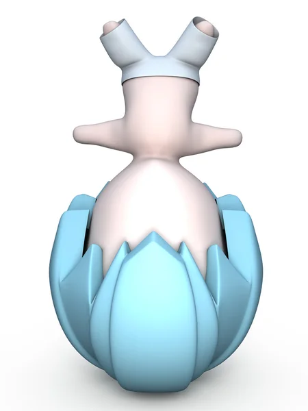 Yoga man 3D-иллюстрация — стоковое фото