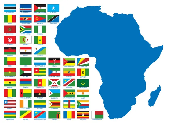 Afrikanische Flaggen — Stockvektor