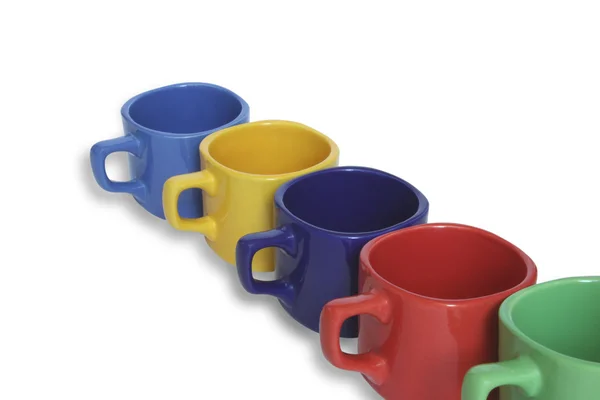 五颜六色的咖啡杯 — 图库照片