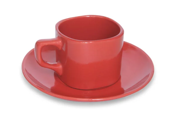 Kırmızı kahve kupası. — Stok fotoğraf