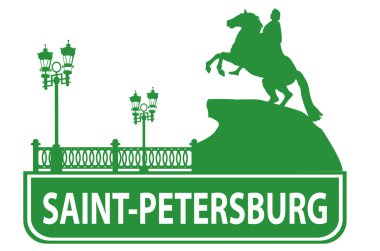 Saint-Petersburg outline clipart