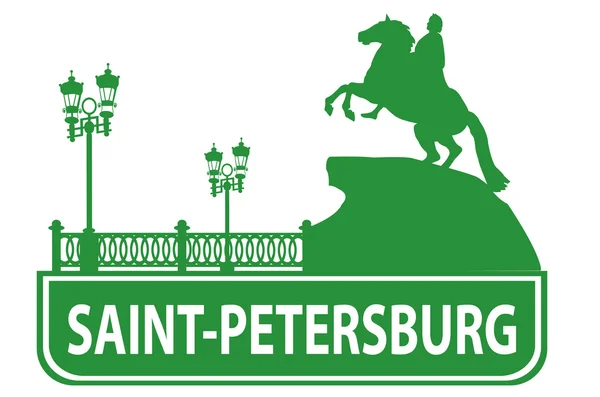 Saint-Petersburg outline — Stock Vector