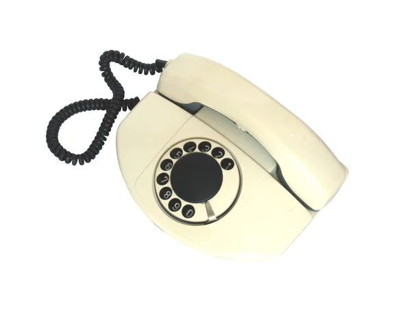 Witte telefoon — Stockfoto