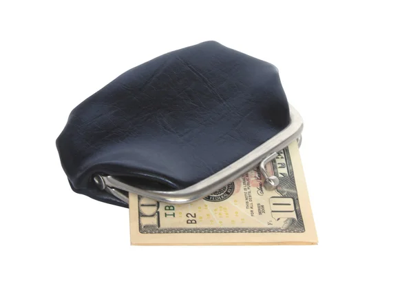 Plånbok på vit bakgrund — Stockfoto
